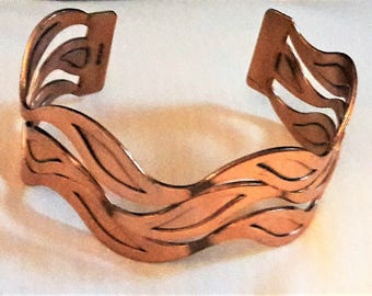 Renoir Copper Wave Cuff Bracelet