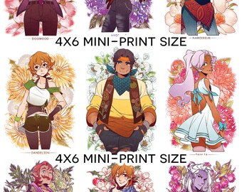 Voltron & Flowers - Mini-Print