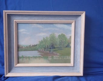 Oil on Board Original Frant Lakes in Spring