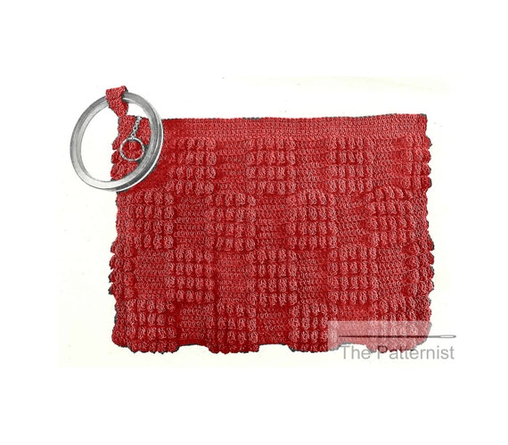 30s Vintage Clutch Purse Crochet Pattern Reproduction Handbag