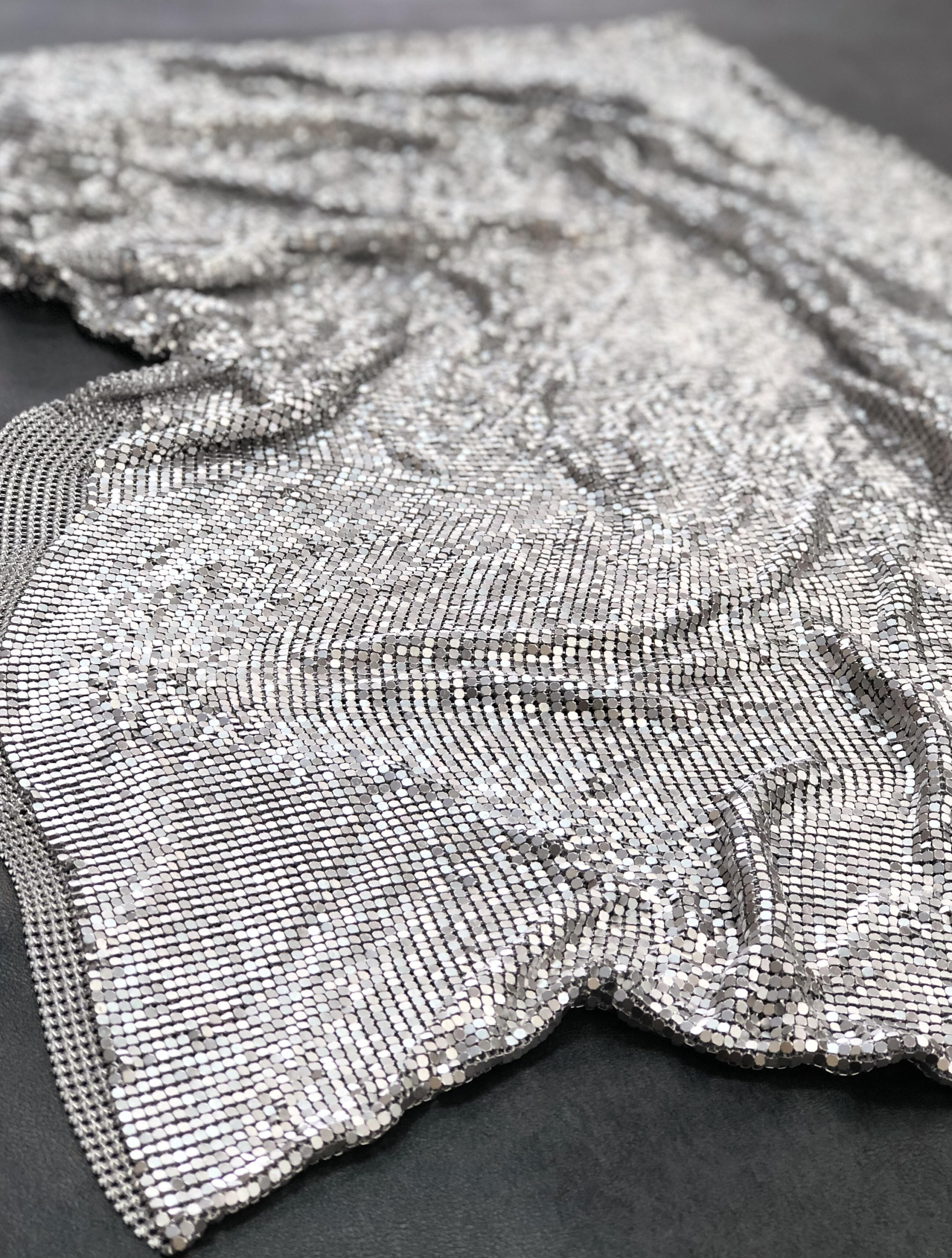 silver mesh top