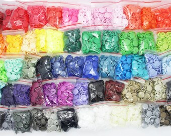 KAM T5 Size 20 Glossy Snap Fastener, KAM Snap Button, B1 to B60 Press Stud, Baby Children Snaps Popper, Color of your choice, Diy, 12mm