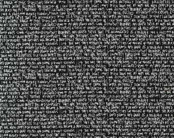 Architextures Scribble Notes black text Carolyn Friedlander fabric FQ or more