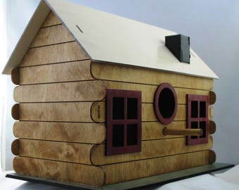 Bird House Adobe Log Cabin Kit