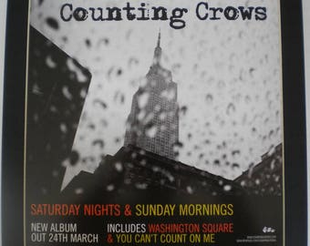 COUNTING CROWS Saturday Nights & Sunday Mornings Shop Display Poster In A Mount