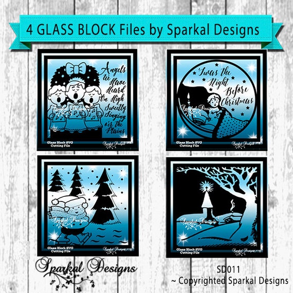 Download Christmas SVG File Glass Block SVG Cut File Bundle Savings