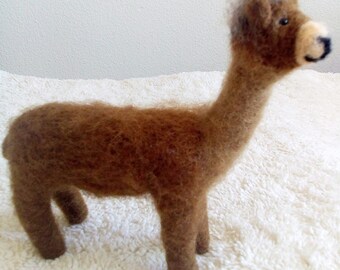 Needle Felted Alpaca Soft Sculpture