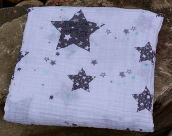 Swaddle Blanket/ Double Gauze Blanket/ Muslin Baby Blanket/ Double Gauze Swaddle/ Baby Shower Gift