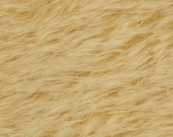 10% OFF: German Mohair Fabric, Light Gold, Straight, 16mm Pile, Size 18 x 28" 50001049