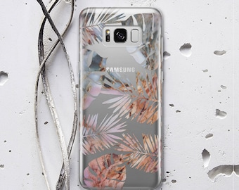 Tropical Leaves Samsung Galaxy Note 8 Case Galaxy S7 Case for Samsung S8 Case Floral Case for Samsung S7 Edge Case Samsung S9 Plus WC1261