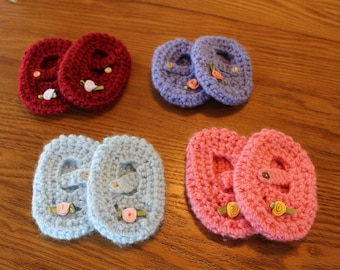 Crocheted Baby Mary Janes