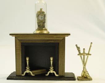 Miniature vintage fireplace