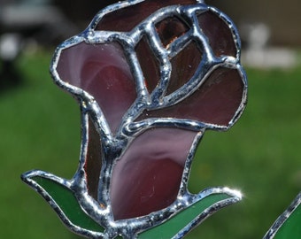 purple rose suncatcher long stem