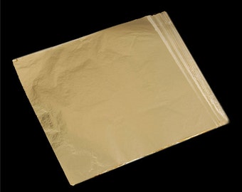 Lot of 200pcs Gold or Silver color Foil Sheets Gold Decoration Foil Face Beauty Golden Leaf Cover Leaf Sheets Art Kraft Paper