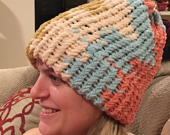 Knitted Woman Multi-color SuperSoft Beanie