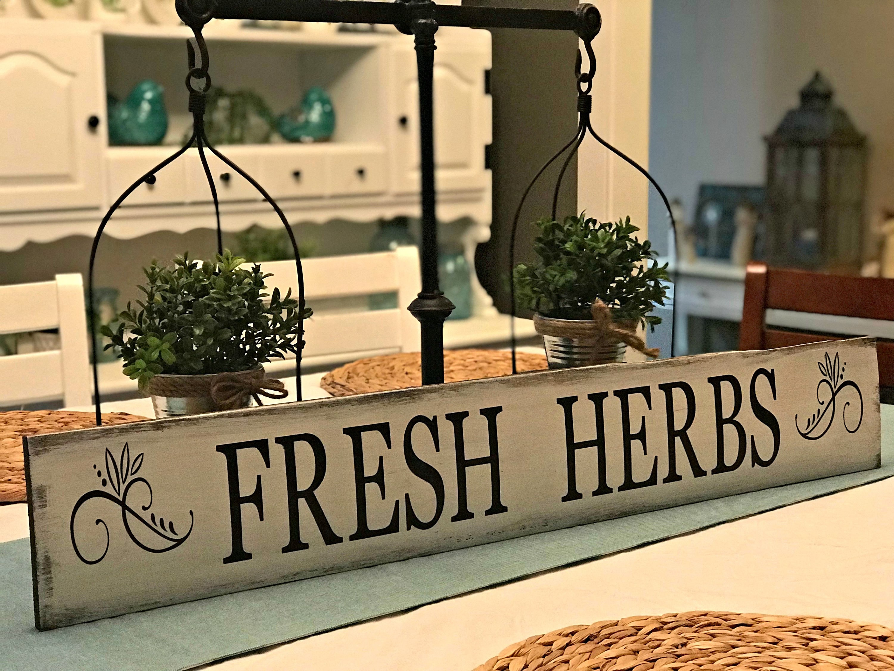 Fresh Herbs Sign Herb Sign Garden Sign Kitchen Sign