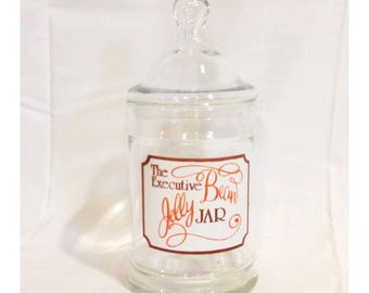 Vintage Glass Jelly Bean Apothecary Jar