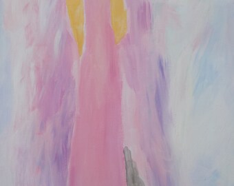 When oposites love each other acrylic painting