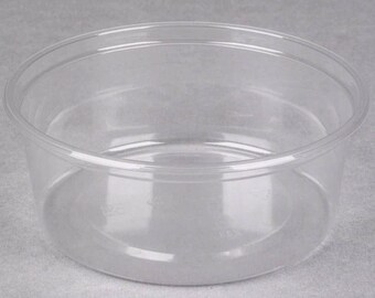 8oz Plastic Containers with Lids - Qty 25