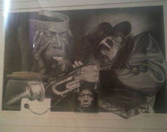 Miles Davis signed and numbered print