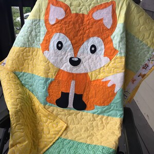 Fox baby quilt | Etsy