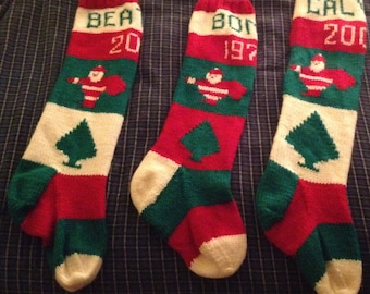 Personalized Handknit Christmas Stocking - taking orders for 2018
