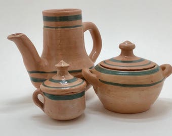 Vintage terra-cotta tea set