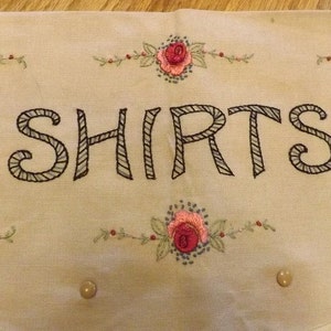 Hand Embroidered Shirt Travel Envelope