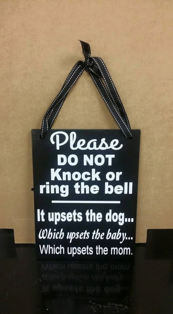 please do not knock or ring the bell no soliciting sign