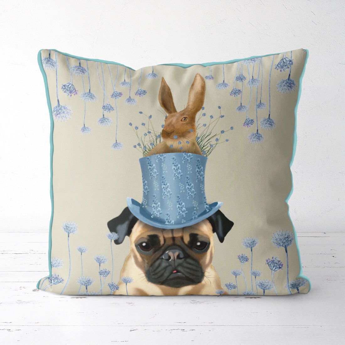 pug cushion cover