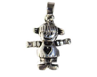 925 Sterling Silver Baby Girl Pendant