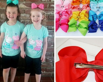 6" large hair bows - boutique hair bows - baby bows - bows for girls, large hair bow for girls, big hair bows, boutique bows - for toddler