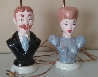 Mr and Mrs Accent Table Lamps Old Time Charm