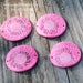 Handmade Pottery Ceramic Bead For a Bracelet Cuff in bright pink
