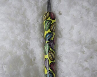 Handmade Crochet Hook. Susan Bates Size F Hook, Polymer Clay Crochet Hook, Size F Hook, Susan Bates, F Hook, Crochet Hooks,