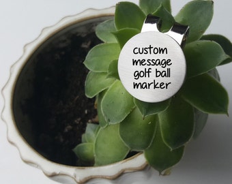 Custom Message Golf Ball Marker Magnetic Stainless Steel Design Your Own Golf Ball Marker Fun Unique Christmas Gift For Men Father Gift