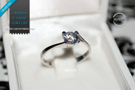 Ring Sterling Silver 925 white Gold-plated Jewelry Zirconia Best Gift Idea Anniversary Birthday Valentine Girlfriend Woman Bride