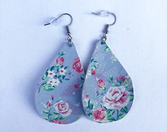 Lavender & Pink Floral Earrings