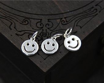 3 smiling face round charms necklace charms bracelet charms earring charms Jewelry diy accessories