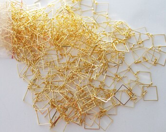 1 meter of fancy gold metal chains