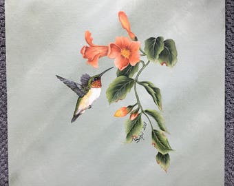 12x12 Hummingbird on Vine