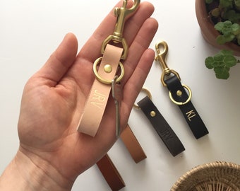 Personalized Leather Key Chain // Key Fob // Monogrammed Key Chain //