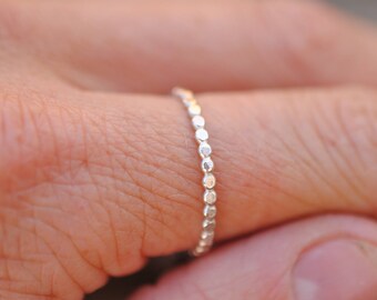 Beaded Stacker Ring | Sterling Silver