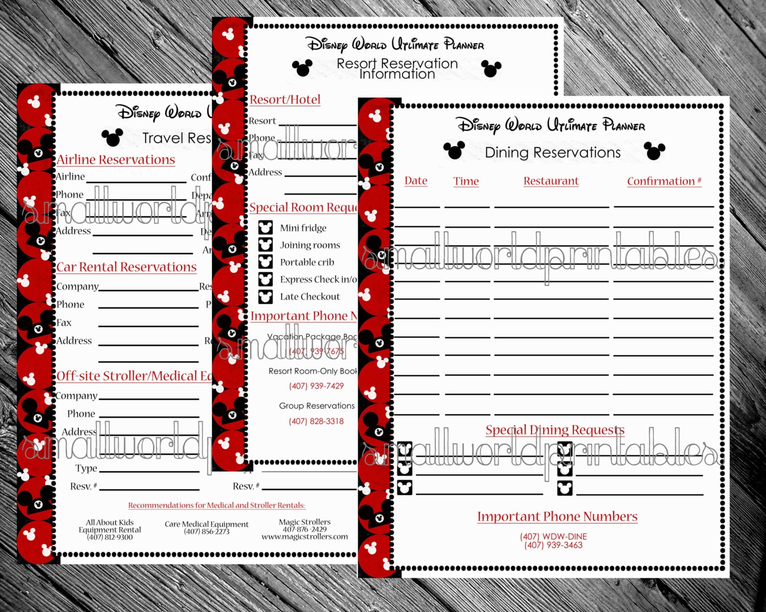 INSTANT DOWNLOAD Ultimate Disney World Vacation Planner Kit