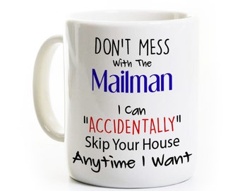 Mailman Gift - Mail Carrier Lady Coffee Mug Tea Cup - Funny Post Office Humor - Letter Carrier