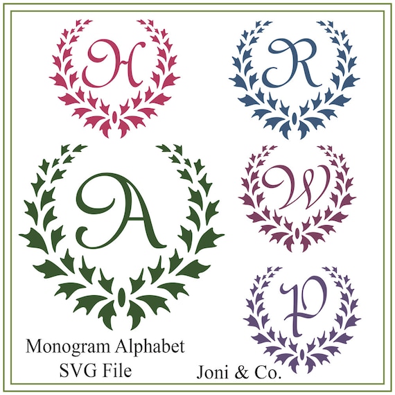 Download Monogram Alphabet svg Wedding SVG monogram alphabet vinyl