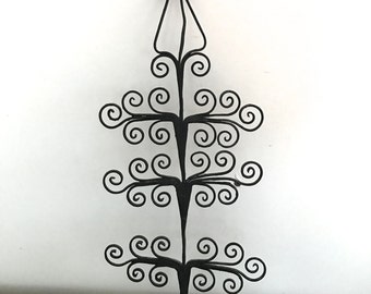 Vintage wrought iron wall candelabra / sconce medieval style