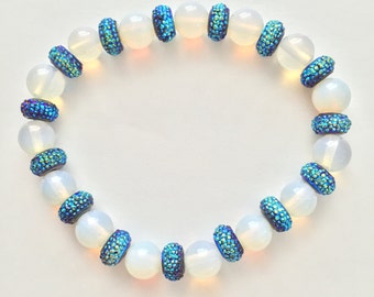 Moonstones bracelet, healing, genuine, natural stones