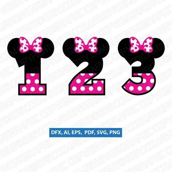 Download Minnie Mouse Numbers first second third fourth fifth 1st 2nd