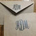 Monogrammed stationery, kraft paper, monogrammed note cards, personalized cards, monogrammed cards, personalized stationery